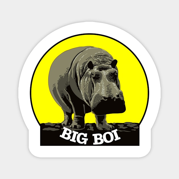 big boi hippo zoo african animal meme Magnet by Captain-Jackson