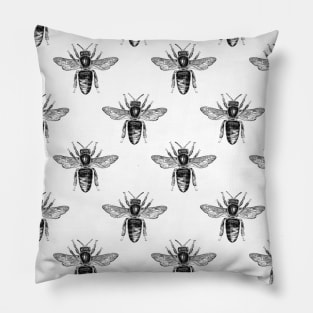 Bee Neck Gator Black and White Bees Beekeper Pillow