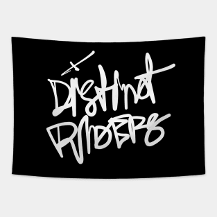 Distinct Riders – Fast Tag - white typo Tapestry