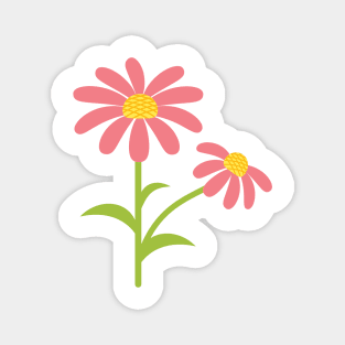 Cute Cartoon Red Daisy Magnet