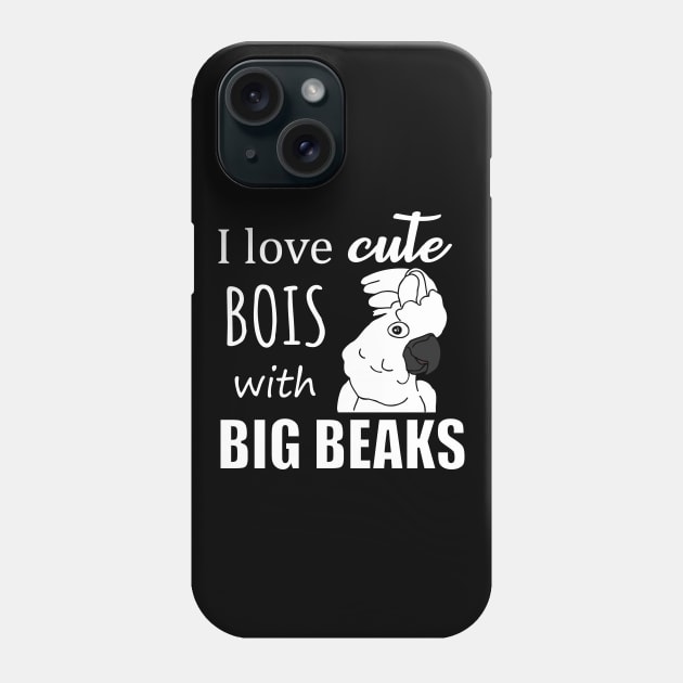 I love cute bois with big BEAKS - cockatoo doodle Phone Case by FandomizedRose