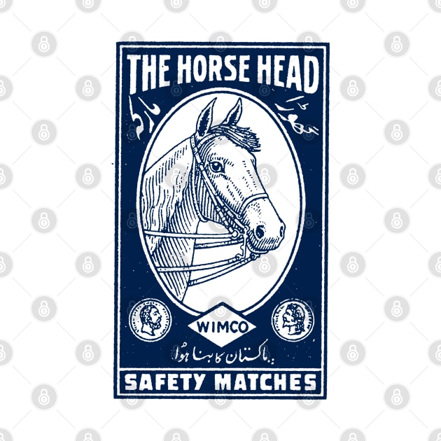 The Horse Head / Vintage Matchbook Illustration Style by CultOfRomance