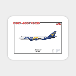 Boeing B747-400F/SCD - Atlas Air (Art Print) Magnet