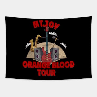 M.T JOY ORANGE BLOOD TOUR 2024 T SHIRT Tapestry