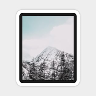 Mountains, Blue, Nature, Fashion print, Scandinavian art, Modern art, Wall art, Print, Minimalistic, Modern Magnet