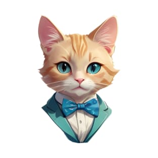 Fancy Cat with Bowtie no.7 T-Shirt