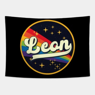 Leon // Rainbow In Space Vintage Style Tapestry