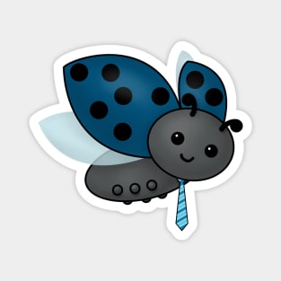 Blue Father Ladybug in a Necktie Magnet