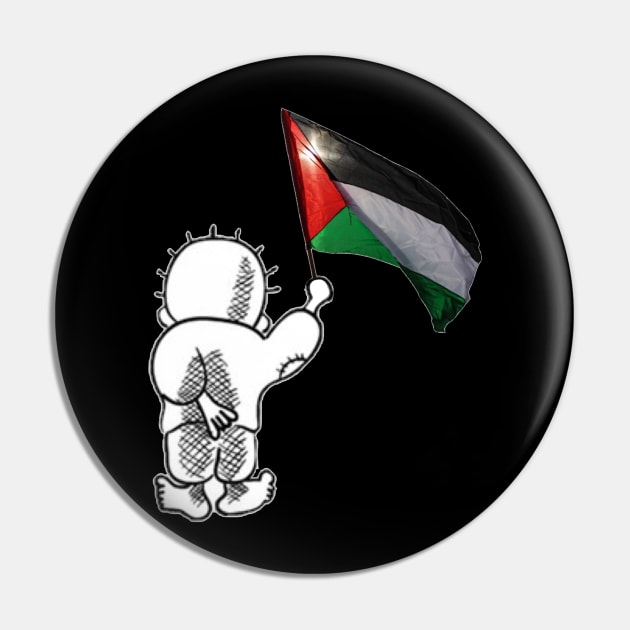 Handala - Free Palestine Symbol Pin by Bododobird