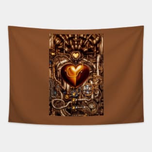 Steampunk mechanical heart Tapestry