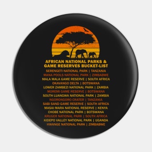 African Safari Bucket List Sunset Lion Elephant Serengeti Pin