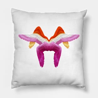 Lesbian Pride Angel Wings Pillow