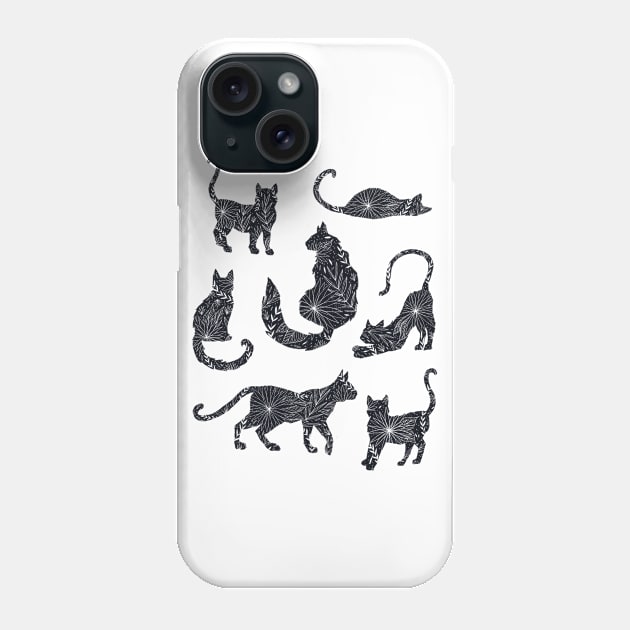 Flower Cats Phone Case by InkedinRed