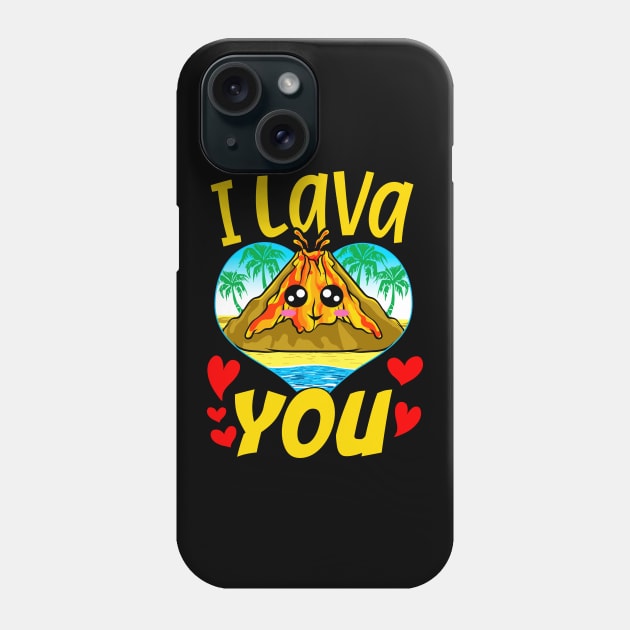 Cute & Funny I Lava You Volcano Valentine's Day Phone Case by theperfectpresents