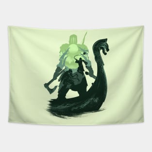 Valhalla Boat Tapestry