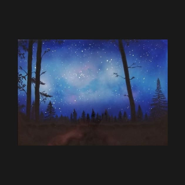 Star Filled Sky in the forest by Finn Art by MB