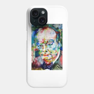 WINSTON CHURCHILL - watercolor portrait .2 Phone Case