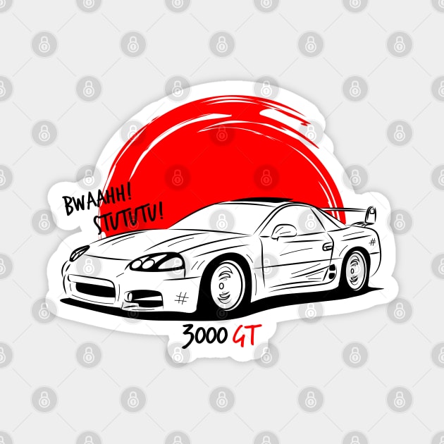 3000 GT VR4 Draw Magnet by GoldenTuners