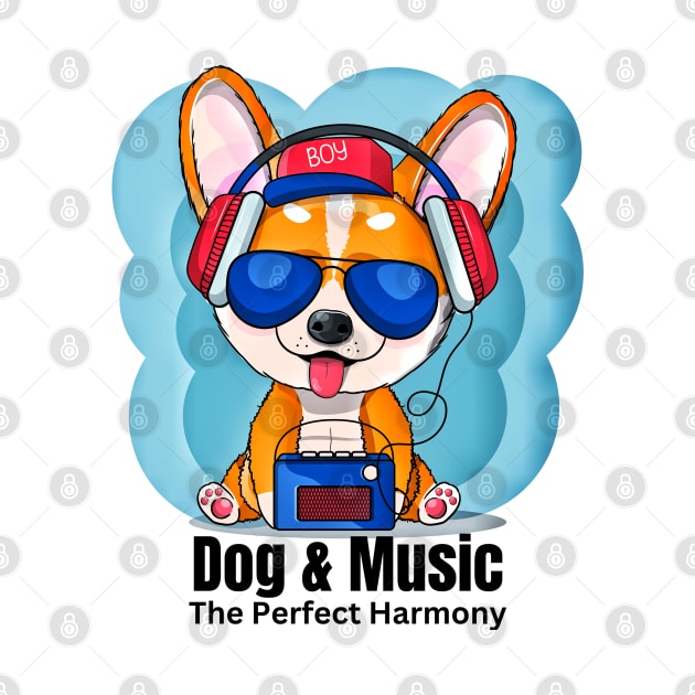 Dog And Music The Perfect Harmony Animal Music by Just-One-Designer 