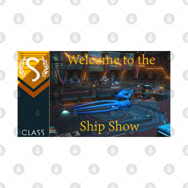 No mans sky themed welcome to the ship show blue squid by atadrawing