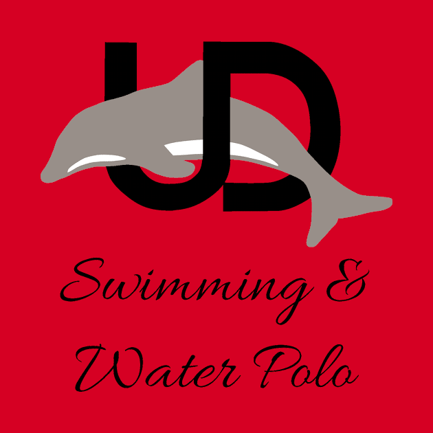 Black Logo Swimming & Water Polo by Ukiah Dolphins