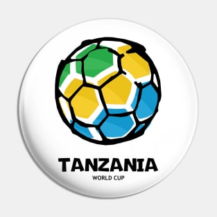 Tanzania Football Country Flag Pin