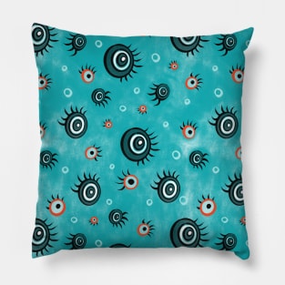 Funny Eyes Weird Decorative Pattern Pillow