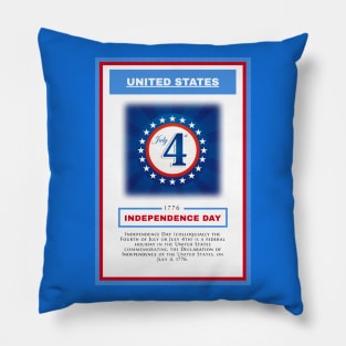 Independence Day - United States - For 4th of july - Print Design Poster - 17062013 Pillow