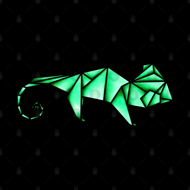 Origami cameleon by EGGnTEDDY