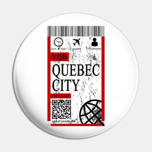 Quebec city flight ticket boarding pass abstract Pin