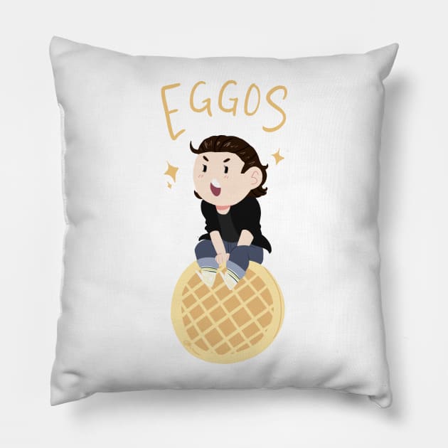 El Loves Eggos!! Pillow by audytherose