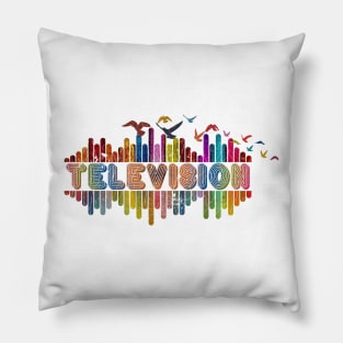 Tone Color Wave With Name-Television Pillow