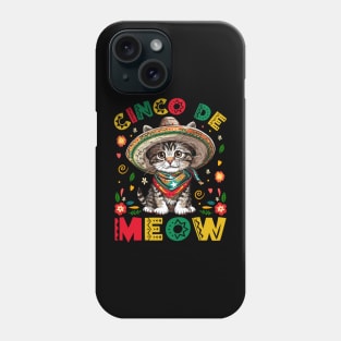 Cinco De Meow Mexican Cat Phone Case