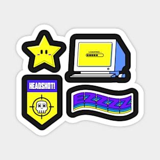 Video games Retro gaming Stickers Pack Magnet