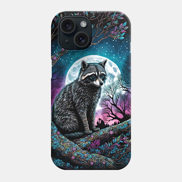 Fullmoon in the Forest Phone Case by GozuDesigns