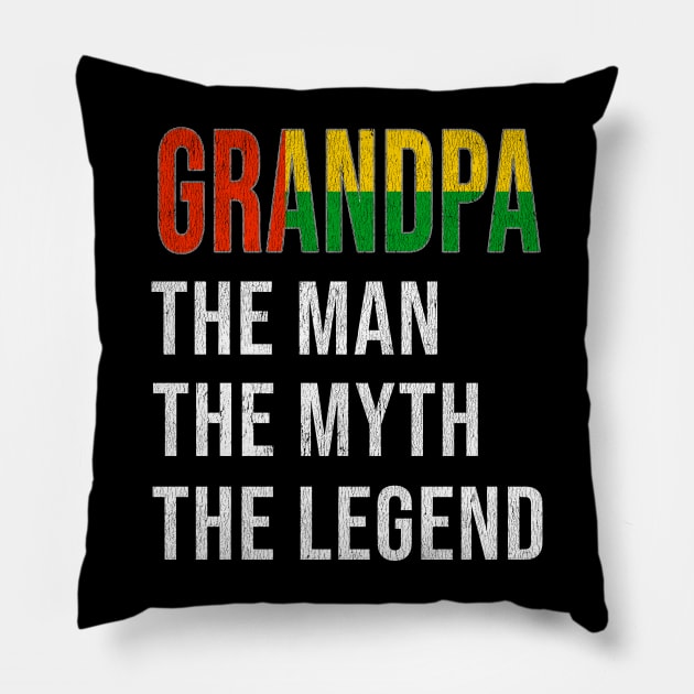 Grand Father Bissau Guinean Grandpa The Man The Myth The Legend - Gift for Bissau Guinean Dad With Roots From  Guinea Bissau Pillow by Country Flags