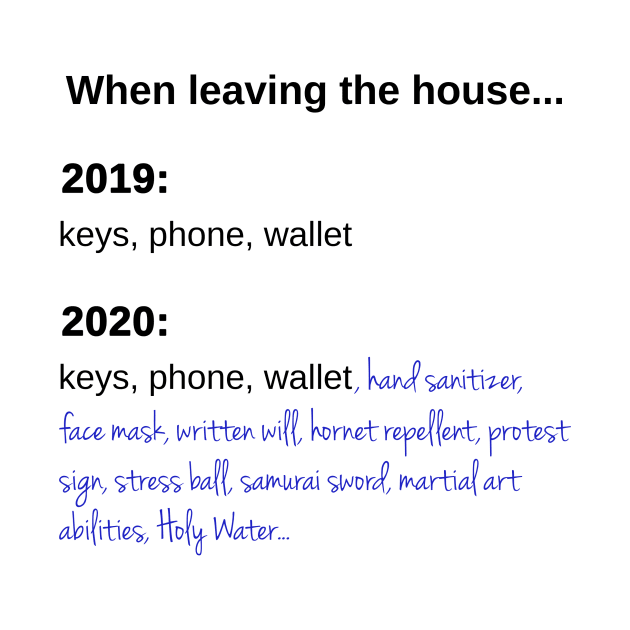 When Leaving the House in 2020 by Printadorable