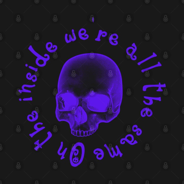 On the inside we are all the same - Violet Skull by SalxSal