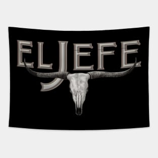 El Jefe longhorn skull Tapestry