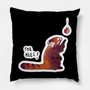 Red Panda gets a gift Pillow