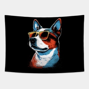 Funny Cool Dog Wearing Sunglasses Tapestry