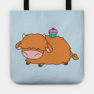 Cupcake Highland Cow Tote