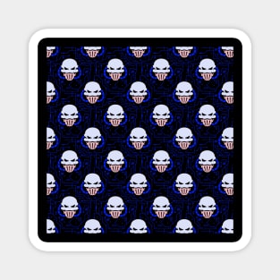 Cyber Skull Blue Magnet