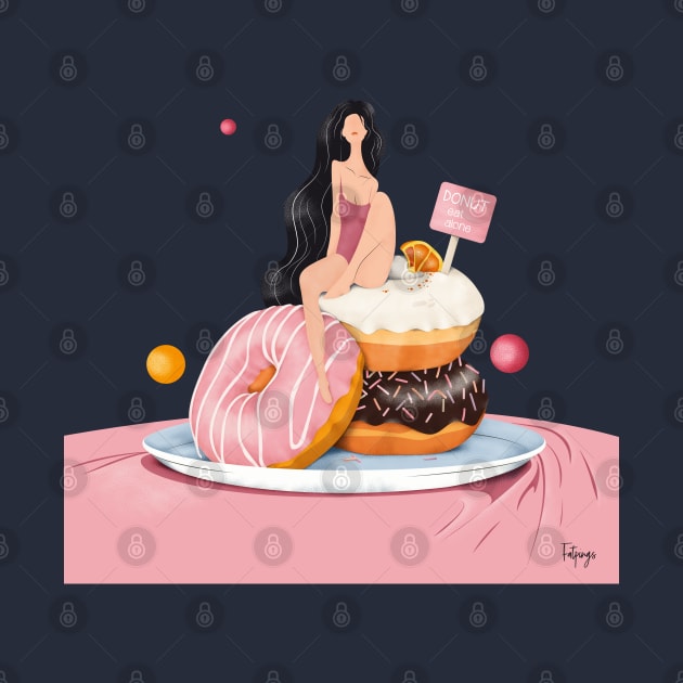 donut eat alone by Fatpings Studio