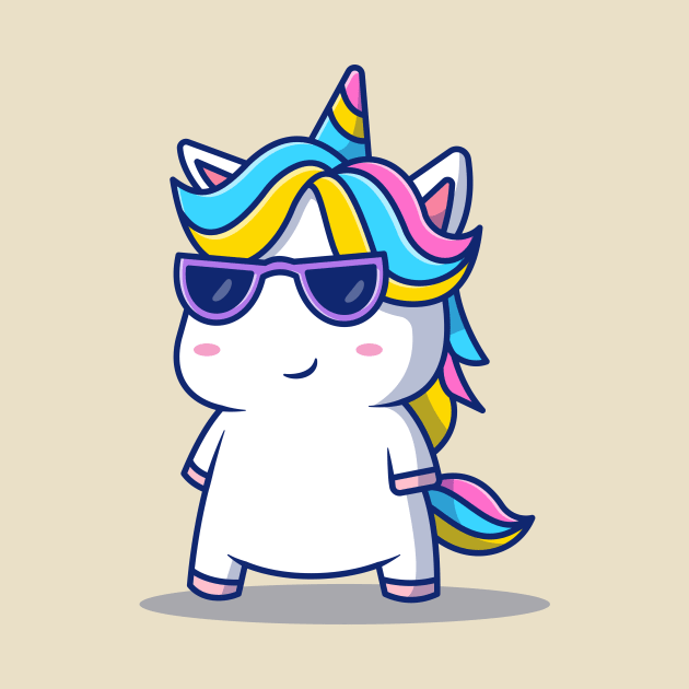 Cute Cool Unicorn Wearing Glasses by Catalyst Labs