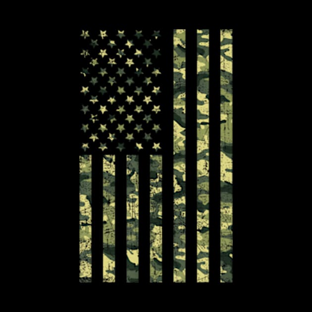 Camo American Flag Usa Camouflage Patriotic American Flag by lam-san-dan