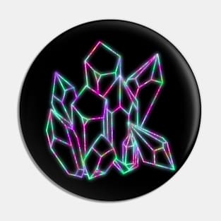 Glowing neon crystals Pin