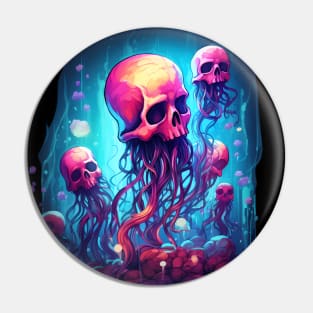 Skull Jellyfish Pin