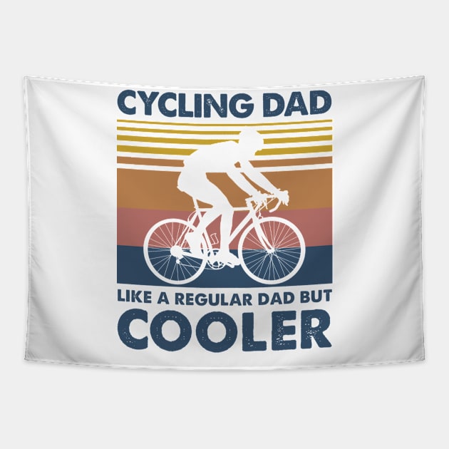 Cycling Dad Vintage Gift Father's Day Tapestry by Soema