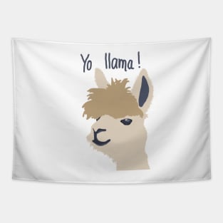 Yo llama! Llama greetings illustration Tapestry